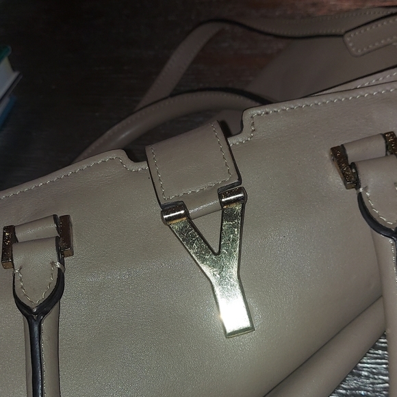 Ysl calfskin medium Y Cabas Taupe bag - Picture 6 of 15